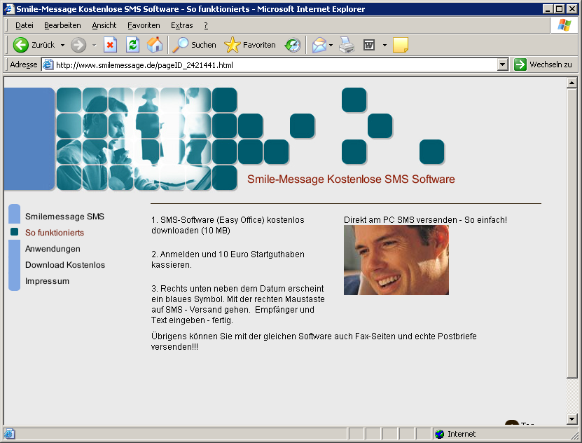 SmileMessage Website 2010
